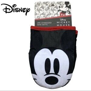 NWT Mickey Mouse Mini Oven Mitts with Silicone Grip (1PAIR) Disney Head Face